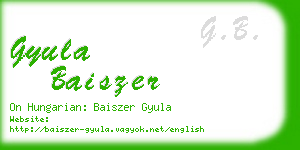 gyula baiszer business card